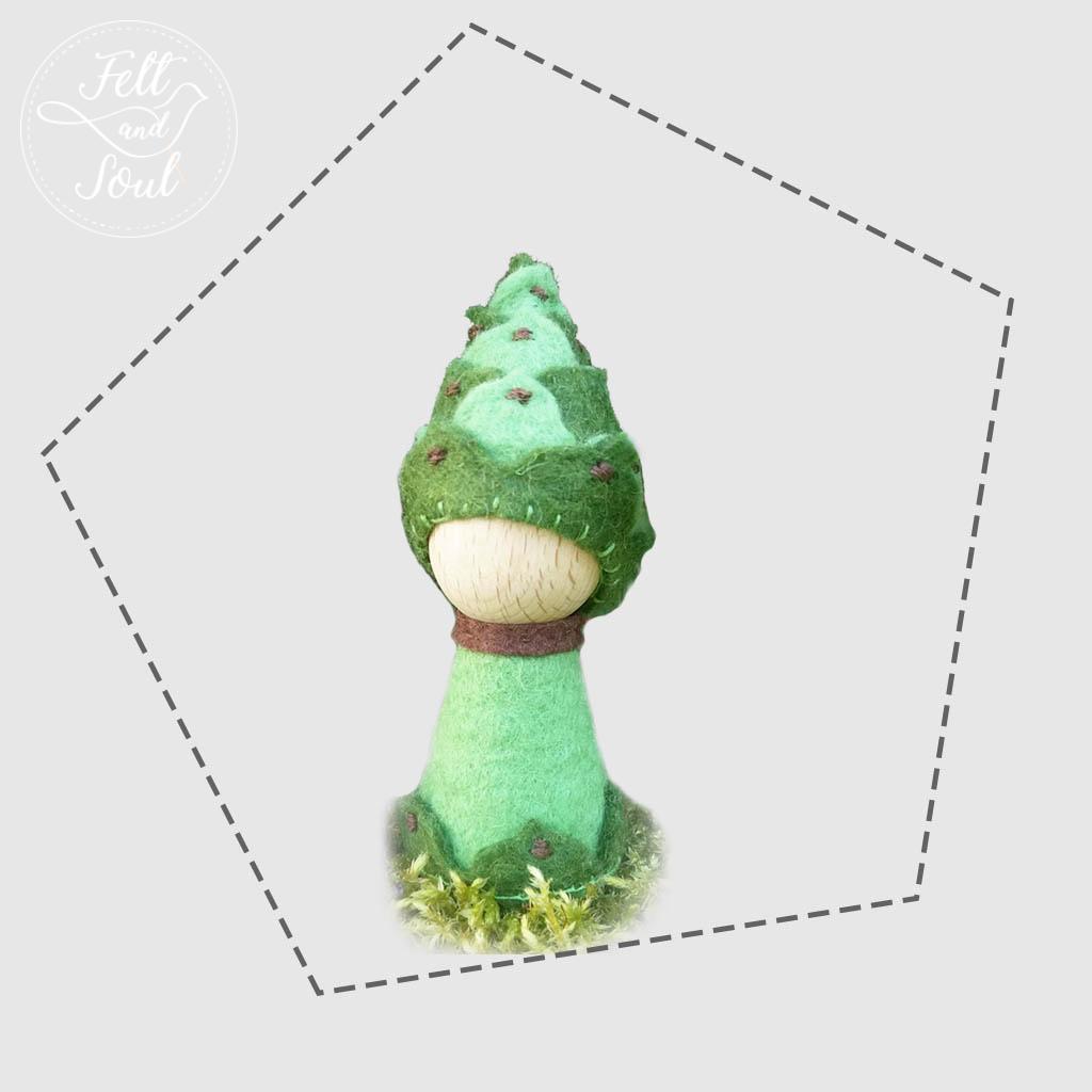 Toboz manó gyapjú filc figura letölthető szabásminta